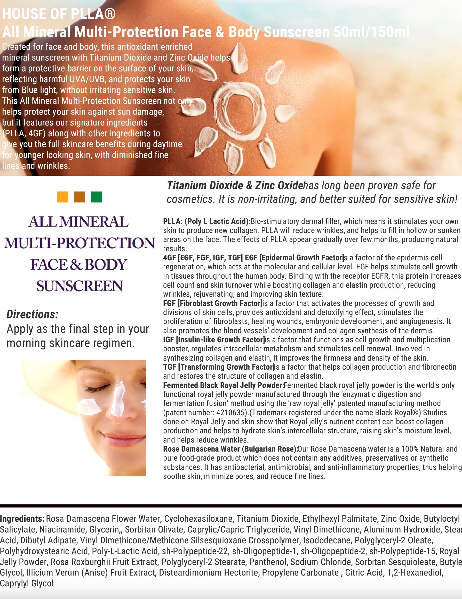 HOUSE OF PLLA® All Mineral Multi-Protection Face & Body Sunscreen